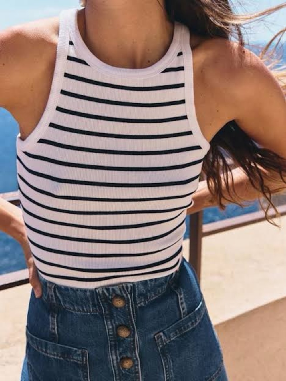 Marcelo Top Top Natural / Navy Large